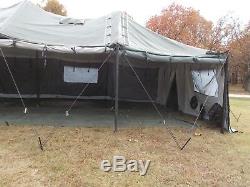 US MILITARY SURPLUS 18x36 MGPTS TENT NO FLOOR HUNTING CAMPING CANOPY EVENT ARMY