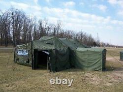 US MILITARY SURPLUS 18x36 MGPTS TENT + VESTIBULE HUNTING GOOD CONDITION US ARMY