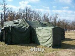 US MILITARY SURPLUS 18x36 MGPTS TENT + VESTIBULE HUNTING GOOD CONDITION US ARMY