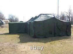 US MILITARY SURPLUS 18x36 MGPTS TENT + VESTIBULE HUNTING GOOD CONDITION US ARMY