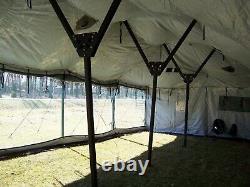 US MILITARY SURPLUS 18x36 MGPTS TENT + VESTIBULE HUNTING GOOD CONDITION US ARMY