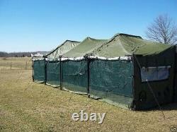 US MILITARY SURPLUS 18x36 MGPTS TENT + VESTIBULE HUNTING GOOD CONDITION US ARMY