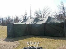 US MILITARY SURPLUS 18x36 MGPTS TENT + VESTIBULE HUNTING GOOD CONDITION US ARMY