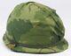Us Military Army Combat Helmet With Insert Cover Vtg Light Camo Camouflage Green