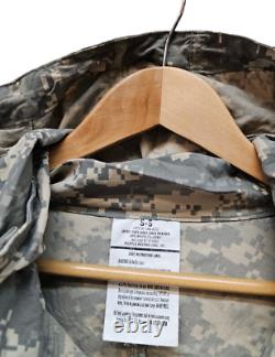 US Military Army Issue ACU Digital Camo Soft Shell Cold Weather Jacket SML S #33