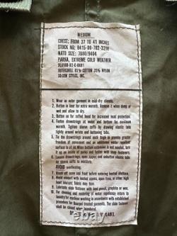 US Military Army M65 fishtail coat (parka) shell only OG 107 Dead stock NOS 1982