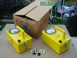 US Military Army Surplus Lot of 2 Geiger Counters Model CDV-715 + Orig. Box