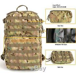 US Military FILBE Assault Pack with Pouch, Army Tactical Backpack Multicam