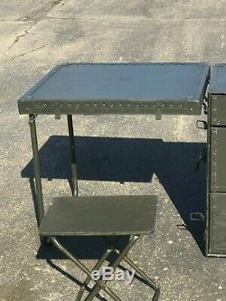 US Military Field Desk Army Storage Drawer Table Trunk USGI Perimeter Control