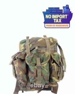 US Military Medium ALICE Pack Woodland Camo Backpack LC-2 Rucksack Army Vintage