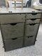 Us Military Mobile Field Desk Army Trunk Surplus Storage Cabinet Table Usgi