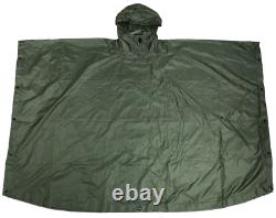 US Military OD Green Wet Weather Poncho Liner Waterproof Woodland Camo Army Tarp