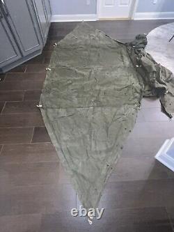 US Military PUP (2) Half 1/2 Tent Shelter 6 Poles, 4 Stakes Vintage 2004 Army