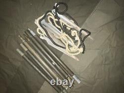 US Military PUP (2) Half 1/2 Tent Shelter 6 Poles, 4 Stakes Vintage 2004 Army