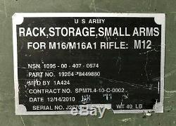 US Military SMALL ARMS GUN RACK STORAGE Lockable Rifle Gun Army M12 Aluminum AR