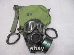 US Military Surplus M40 Series Gas Mask Respirator with Bag & Outserts Size LG