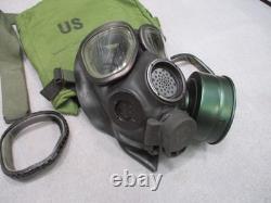 US Military Surplus M40 Series Gas Mask Respirator with Bag & Outserts Size LG