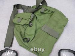 US Military Surplus M40 Series Gas Mask Respirator with Bag & Outserts Size LG