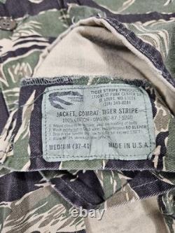 US Military Tiger Stripe Camo Tropical Combat Shirt Jacket 80s Army