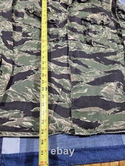 US Military Tiger Stripe Camo Tropical Combat Shirt Jacket 80s Army
