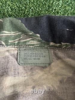 US Military Tiger Stripe Camo Tropical Combat Shirt Jacket 80s Army