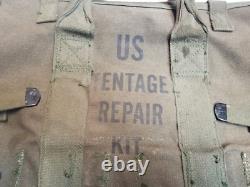 US Military Vintage US Army USMC Tentage Tent Canvas Repair Kit with Contents