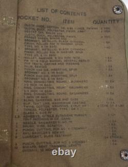 US Military Vintage US Army USMC Tentage Tent Canvas Repair Kit with Contents