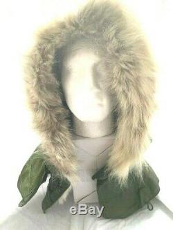 USA M65 FISHTAIL PARKA HOOD Modified Military Olive COYOTE Real FUR Upgrade NEW