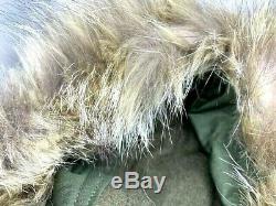 USA M65 FISHTAIL PARKA HOOD Modified Military Olive COYOTE Real FUR Upgrade NEW