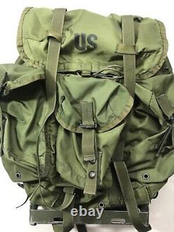 USGI Army Military MEDIUM ALICE Backpack Combat Bag FRAME Straps Read Full Below