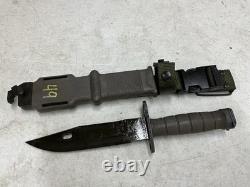 USGI M9 Military LAN-CAY Fixed Blade Knife with Scabbard, US Army, GWOT, Surplus