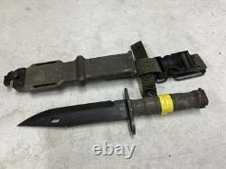USGI M9 Military LAN-CAY Fixed Blade Knife with Scabbard, US Army, GWOT, Surplus