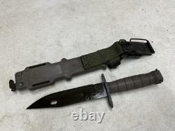 USGI M9 Military LAN-CAY Fixed Blade Knife with Scabbard, US Army, GWOT, Surplus