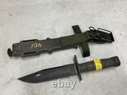USGI M9 Military LAN-CAY Fixed Blade Knife with Scabbard, US Army, GWOT, Surplus