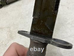 USGI M9 Military LAN-CAY Fixed Blade Knife with Scabbard, US Army, GWOT, Surplus