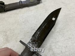 USGI M9 Military LAN-CAY Fixed Blade Knife with Scabbard, US Army, GWOT, Surplus