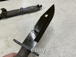 USGI M9 Military LAN-CAY Fixed Blade Knife with Scabbard, US Army, GWOT, Surplus