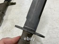 USGI M9 Military LAN-CAY Fixed Blade Knife with Scabbard, US Army, GWOT, Surplus