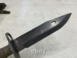 USGI M9 Military LAN-CAY Fixed Blade Knife with Scabbard, US Army, GWOT, Surplus