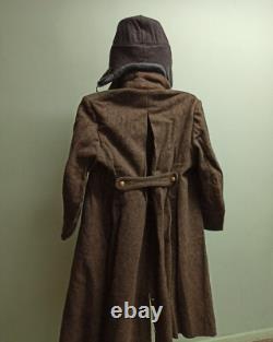 USSR Military Jacket Soldier Overcoat Soviet Army Shinel 50-3 + Ushanka Size 58
