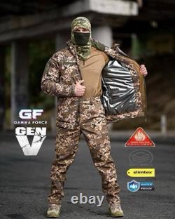 Ukrainian Military Winter Suit Pixel Camo Softshell Omni-Heat Warm Uniform