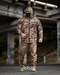 Ukrainian Military Winter Suit Pixel Camo Softshell Omni-Heat Warm Uniform