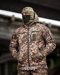 Ukrainian Military Winter Suit Pixel Camo Softshell Omni-Heat Warm Uniform