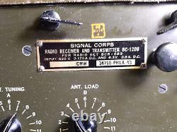 Ultra-rare Wwii U. S. Army Signal Corp Bc-1209 / Scr-583 Military Field Radio