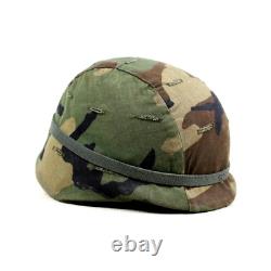 Us Army Issue Military Surplus Pasgt Helmet Woodland Camo Cover Chinstrap