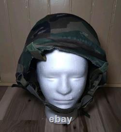 Us Army Issue Military Surplus Pasgt Helmet Woodland Camo Cover Chinstrap