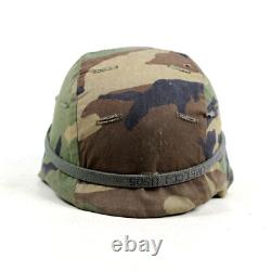 Us Army Issue Military Surplus Pasgt Helmet Woodland Camo Cover Chinstrap