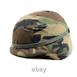 Us Army Issue Military Surplus Pasgt Helmet Woodland Camo Cover Chinstrap