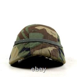 Us Army Issue Military Surplus Pasgt Helmet Woodland Camo Cover Chinstrap