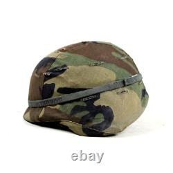 Us Army Issue Military Surplus Pasgt Helmet Woodland Camo Cover Chinstrap
